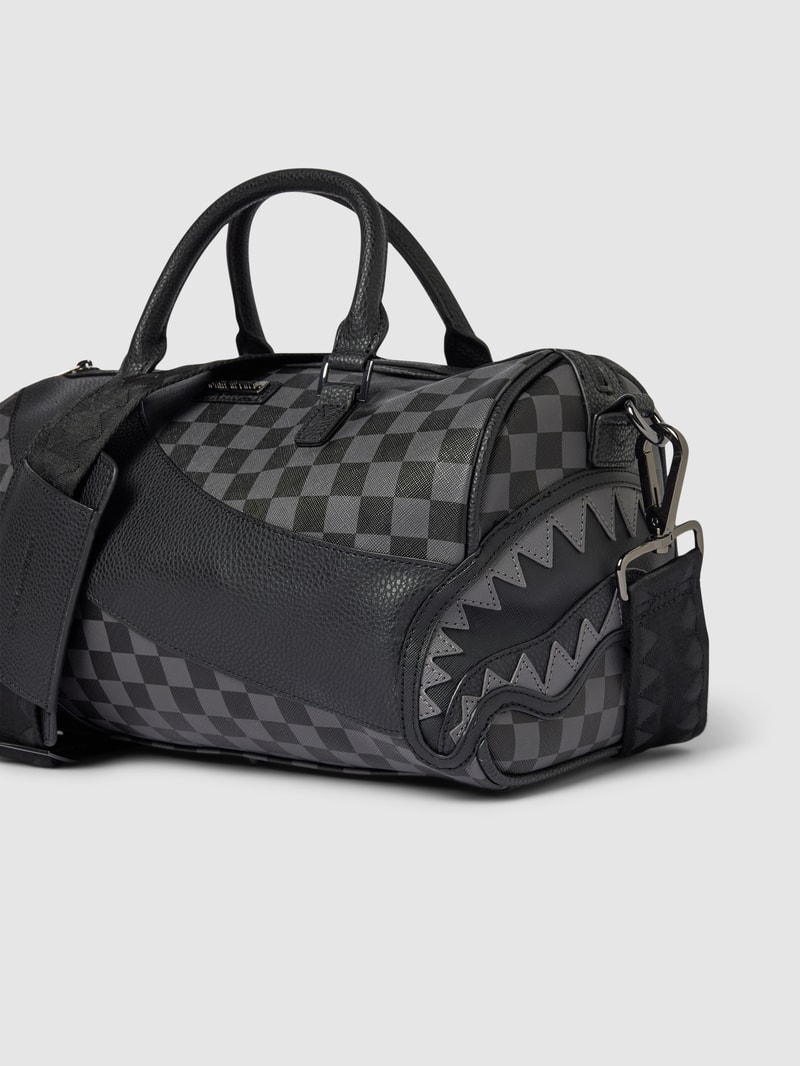 Duffle Bag mit Allover-Muster Modell 'Henny Phantom' in schwarz