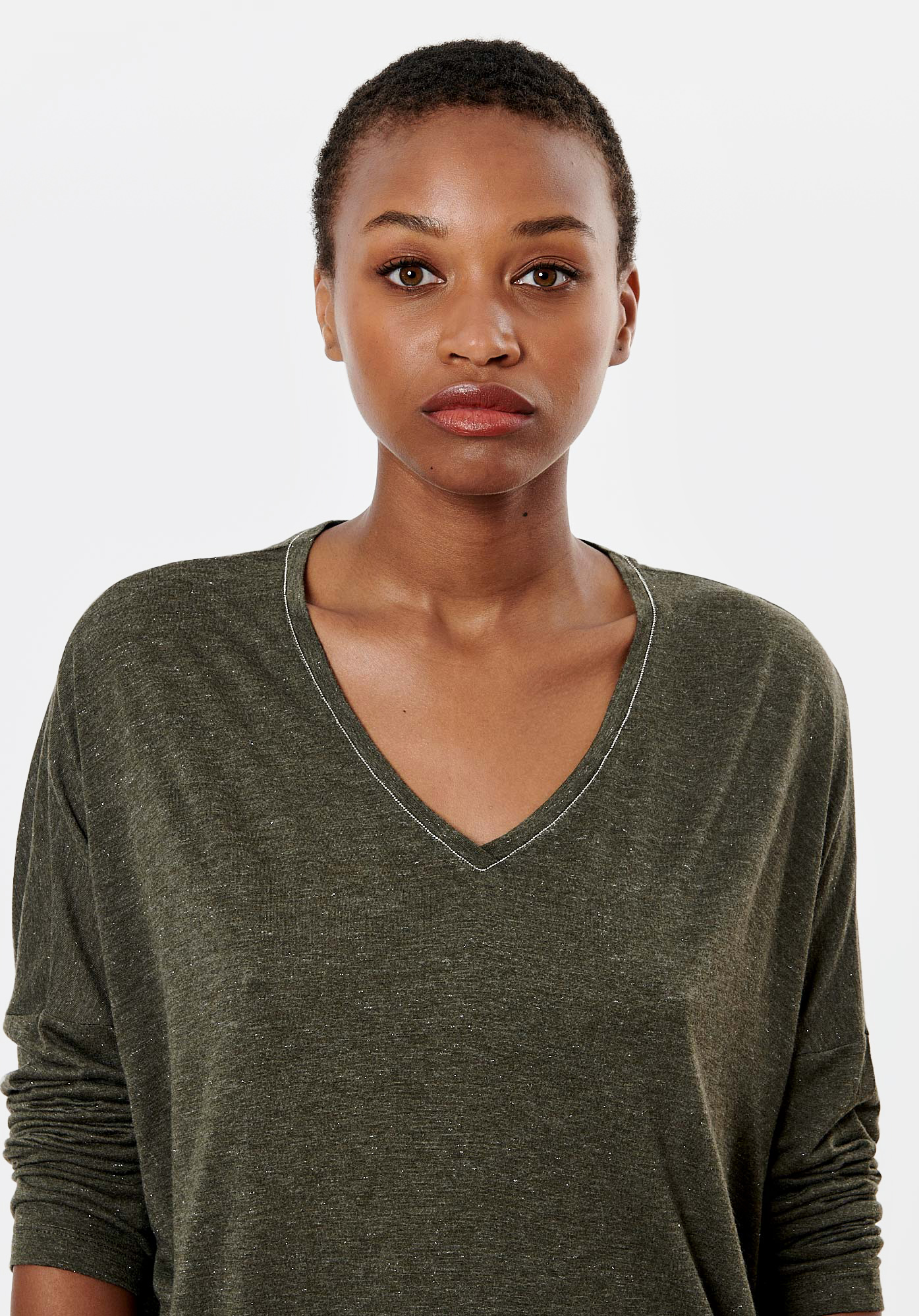 LUCHA  T-shirt kaki femme