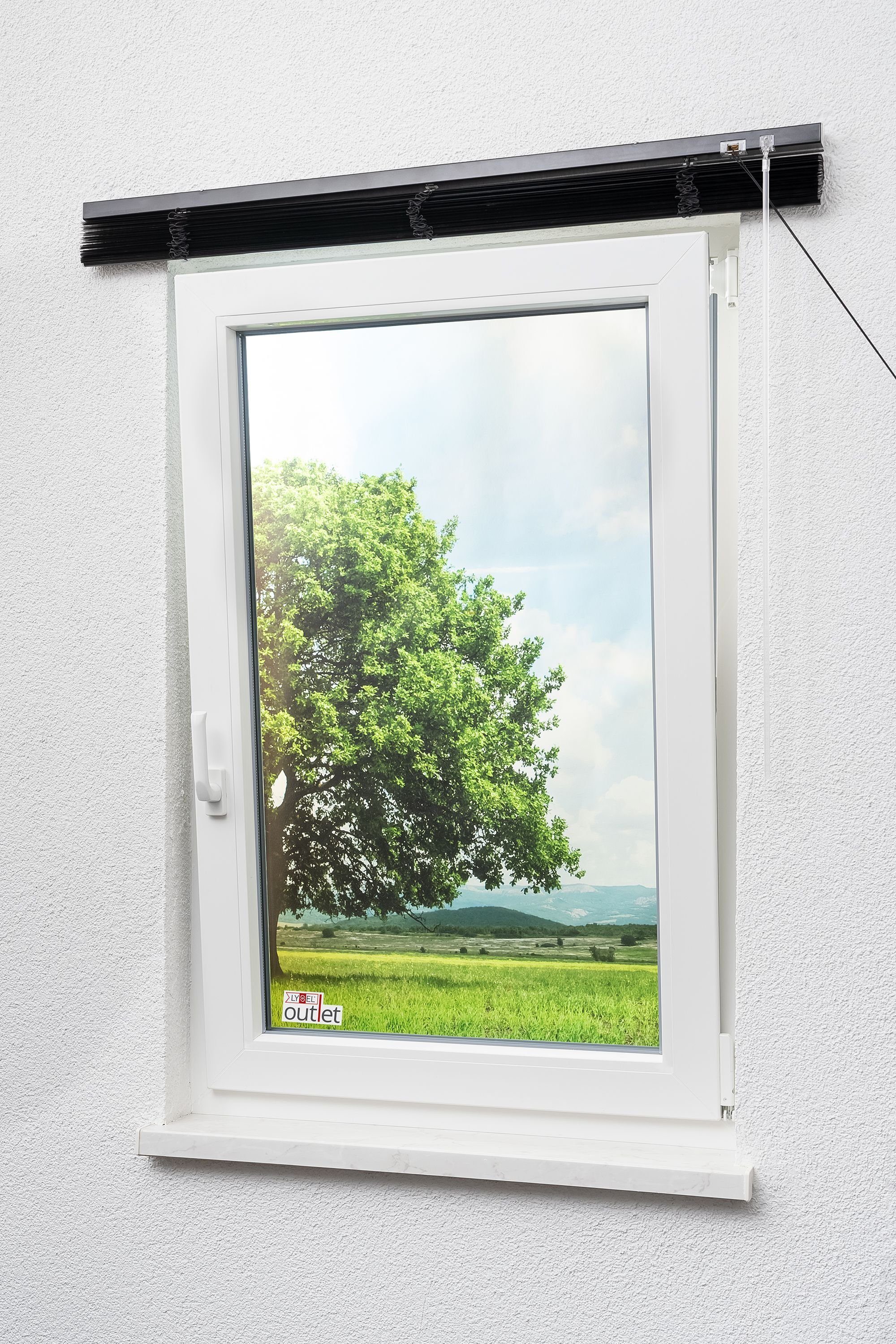 Jalousie Alu 25mm Schwarz, LYSEL®, HxB 175x40cm