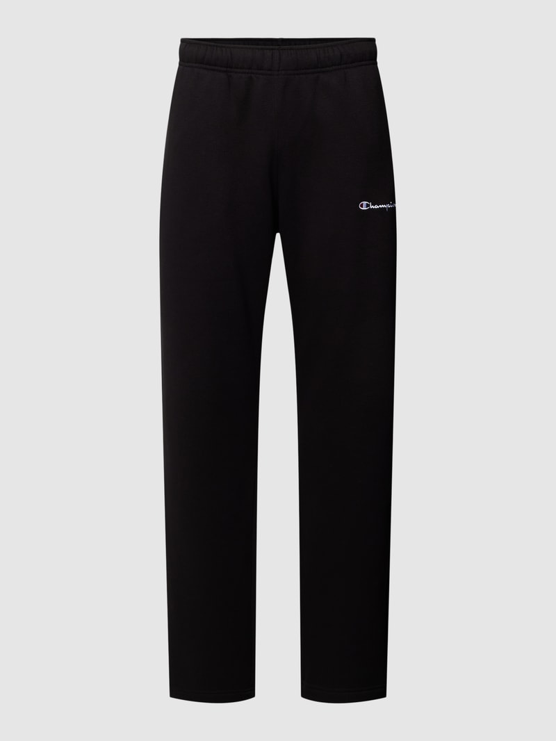 Sweatpants mit Logo-Stitching in schwarz