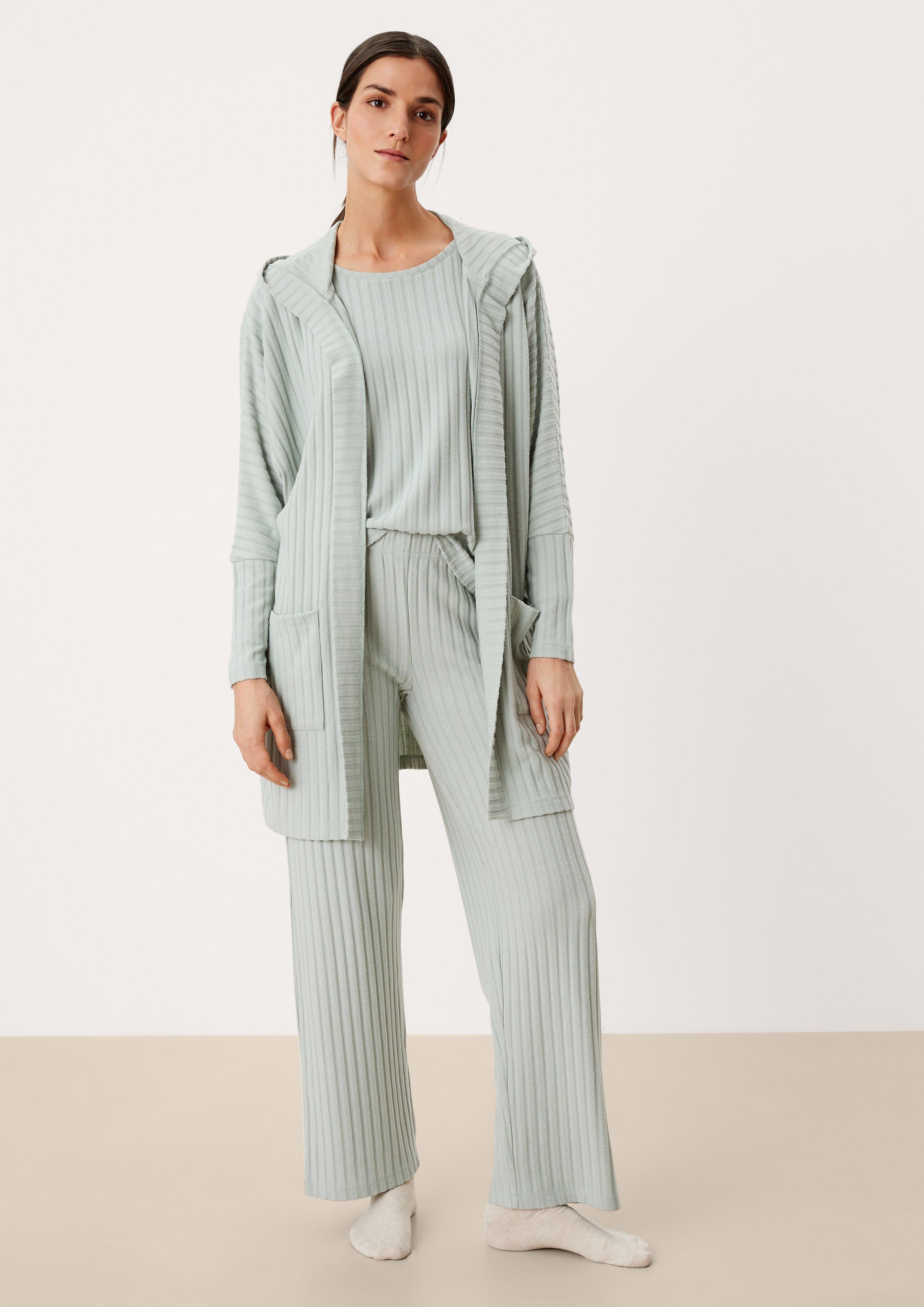 Loungewear Cardigan mit Rippstruktur  6006303-7900