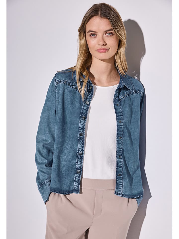 Street One Jeansbluse in Blau günstig kaufen