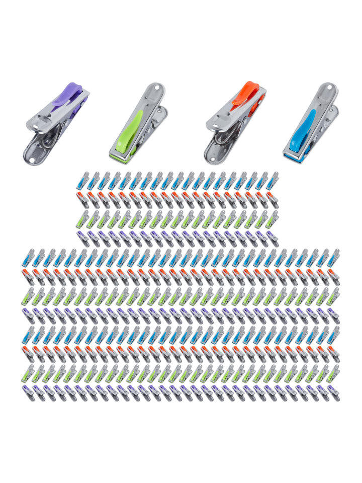 relaxdays 320 x Wäscheklammern in Silber günstig kaufen onesize