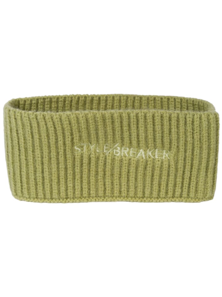 styleBREAKER Strick Stirnband mit Logo in Lindgrün günstig kaufen onesize