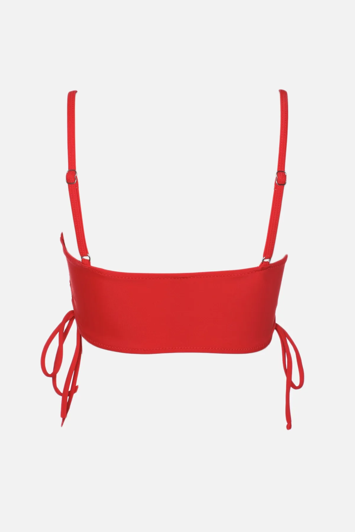Trendyol Collection  Rotes trägerloses Tunnel-Bikinioberteil TBESS22BU0046
