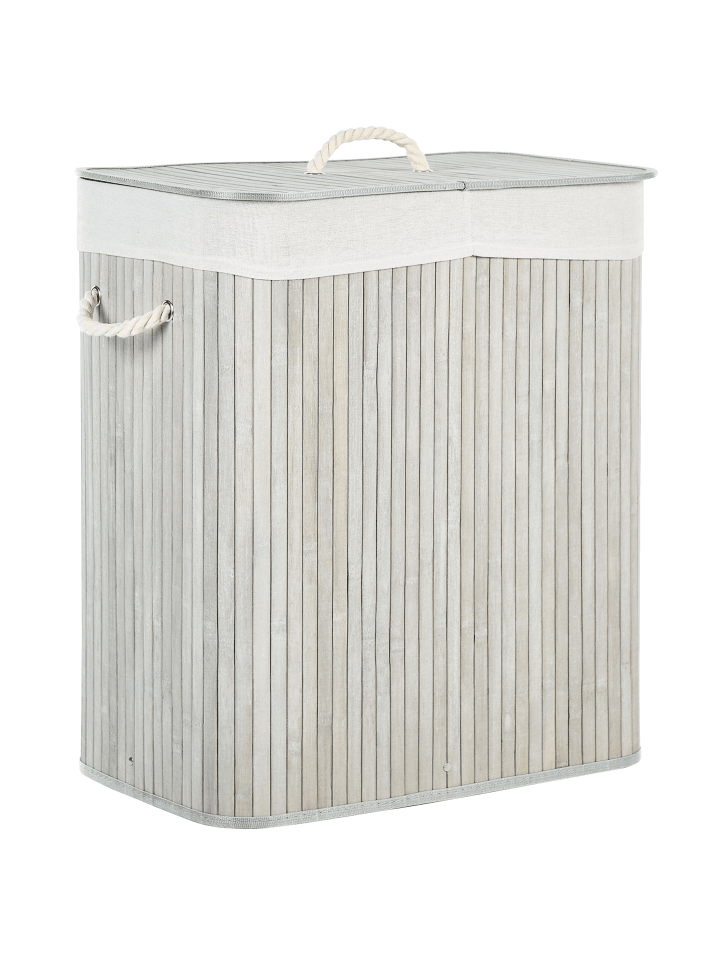 Beliani Wäschekörbe KANDY in Grau - (W) 50 x (H) 60 x (L) 30 cm günstig kaufen onesize