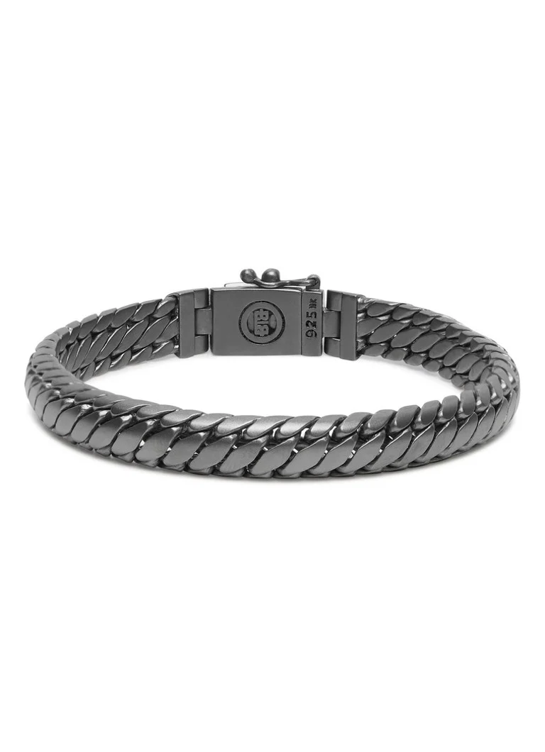 Buddha to Buddha  Ben XS schakelarmband van zilver met detail van 18 karaat geelgoud