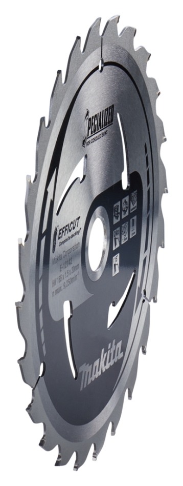Lâmina de serra circular Makita E-12217 Efficut WPC 165x20x1,5 24T 15g