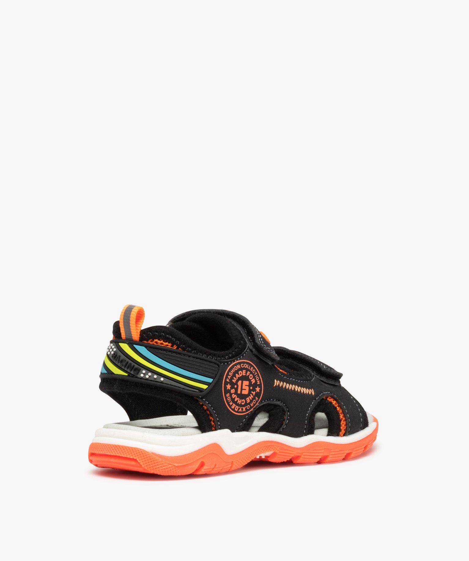 Sandales sport Garçon à fermeture scratch noir | GEMO