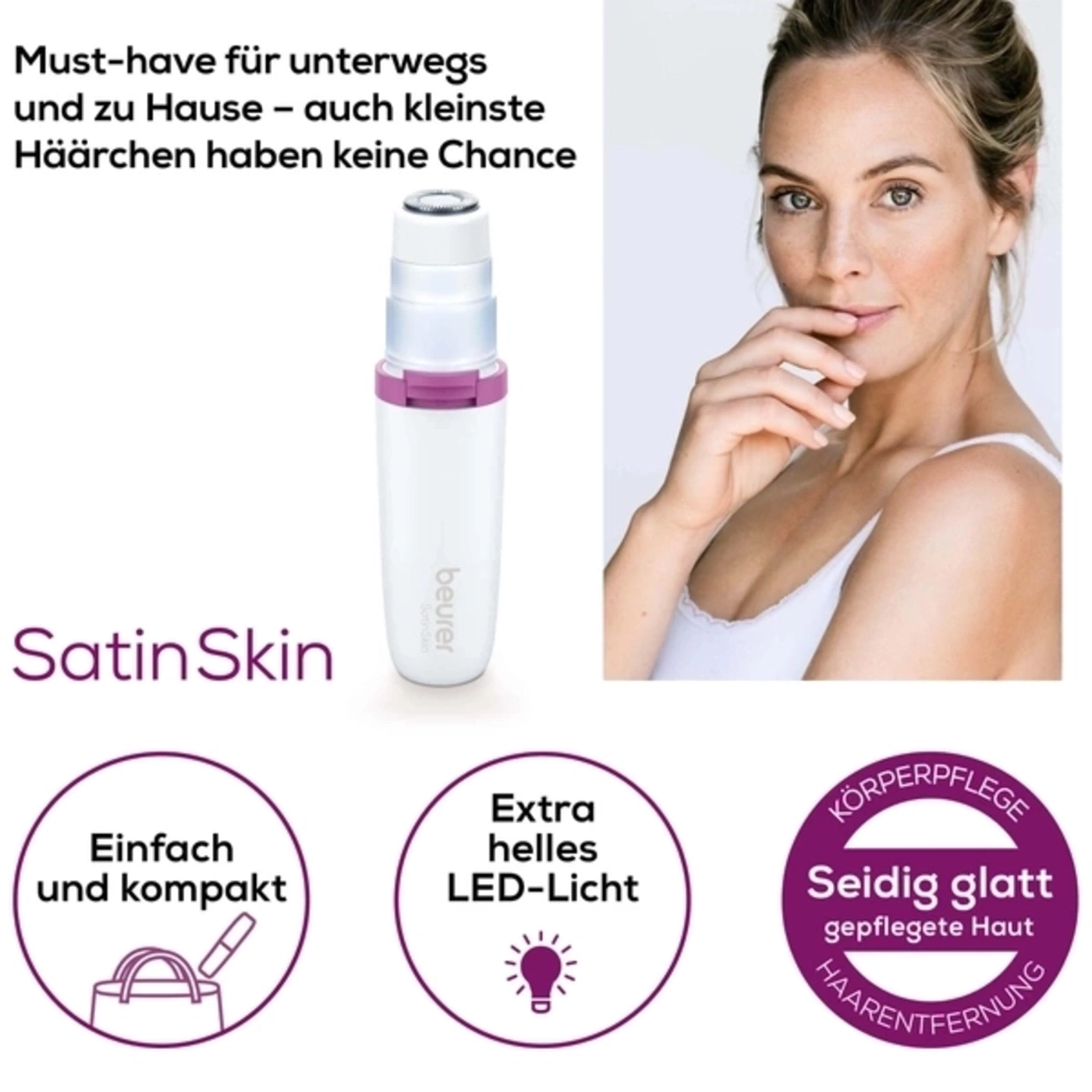 Beurer Gesichtsbürste FC 95 Pureo Deep Cleansing & HL 16 Gesichtsrasierer-Doppelte Pflege für Ihr Gesicht