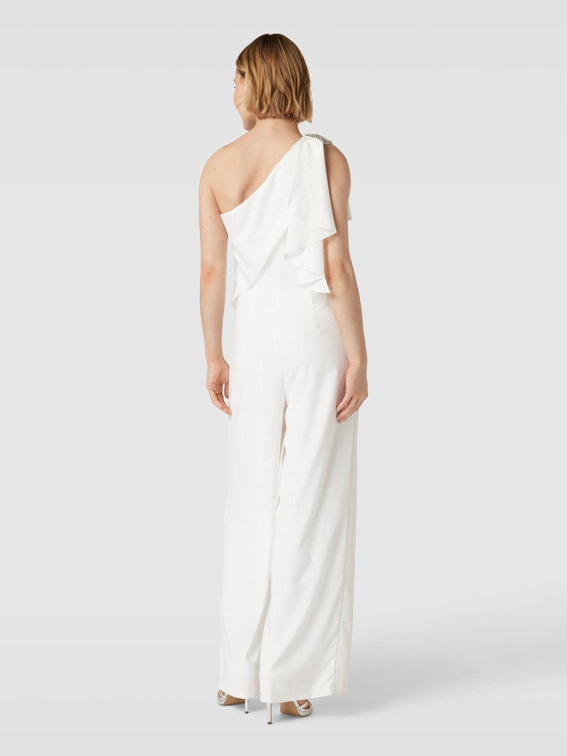 Jumpsuit mit Volants in offwhite