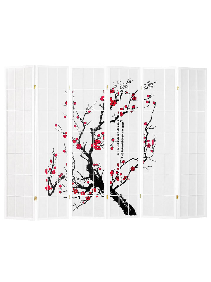Homestyle4u 6-tlg. Paravent in Weiß 264x179 günstig kaufen onesize