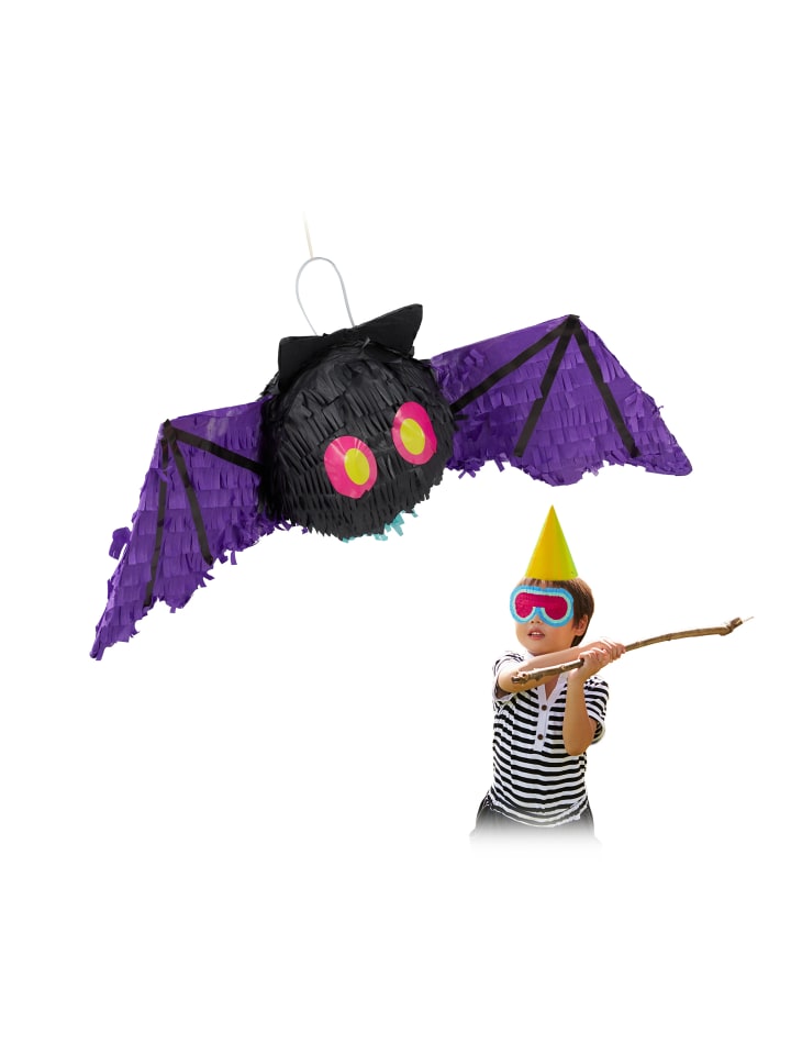 relaxdays Pinata Fledermaus in Schwarz günstig kaufen onesize