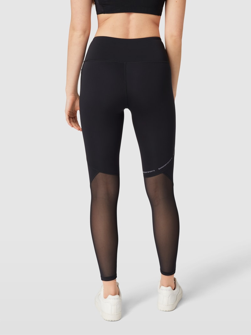 Leggings mit Label-Details Modell 'ACTIVE' in schwarz
