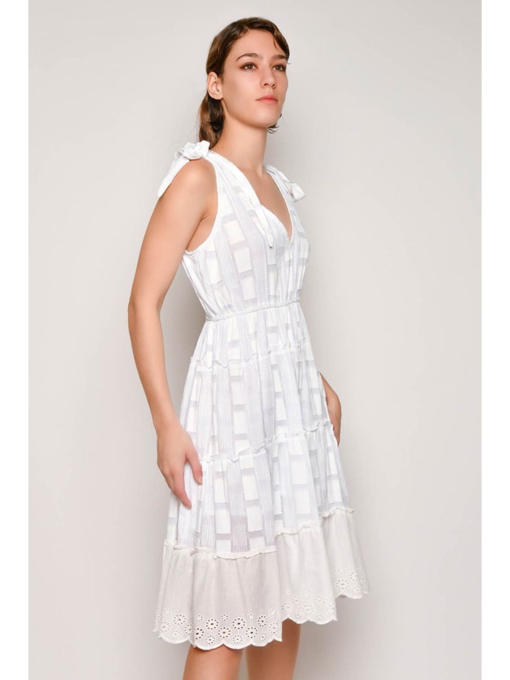 H.H.G. Kleid in Weiß günstig kaufen