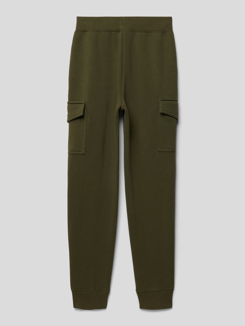 Cargohose mit Label-Stitching in beige