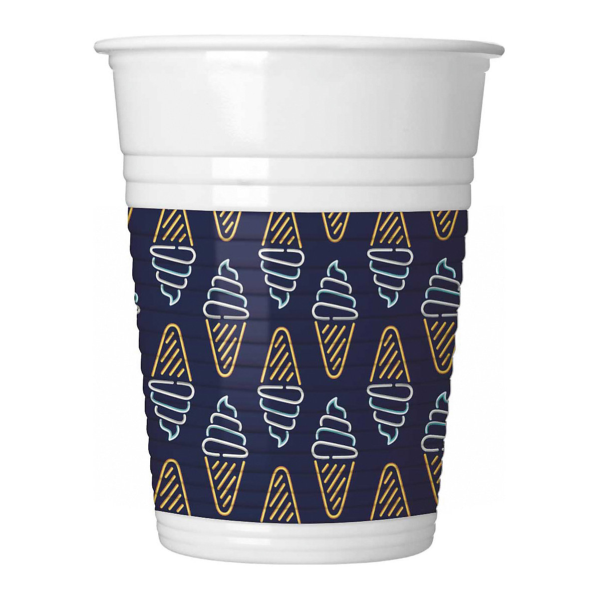 Partybecher/Trinkbecher Ice Cream, 200 ml, Kunststoff, 8 Stück