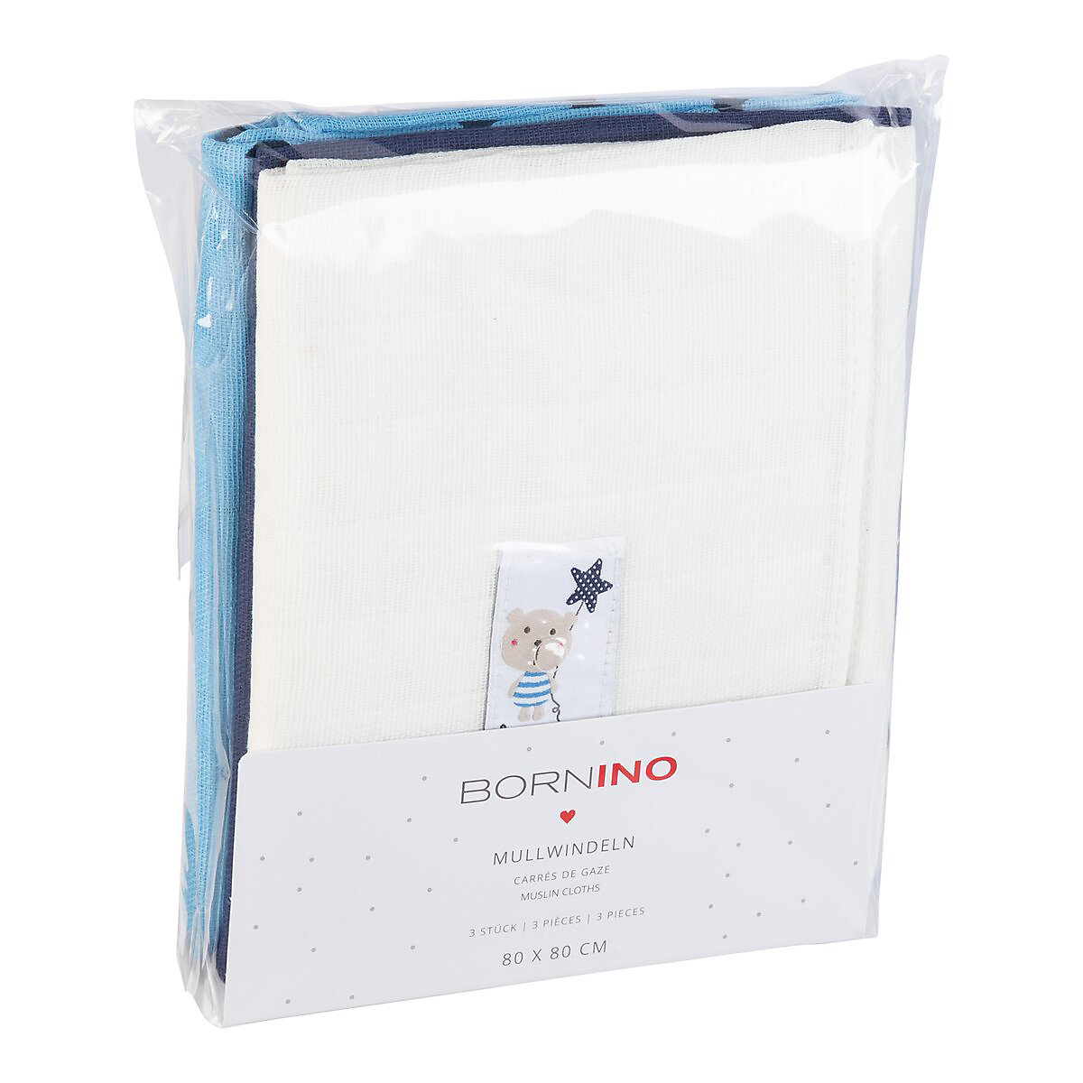 3er-Pack Mullwindeln 80x80 cm
