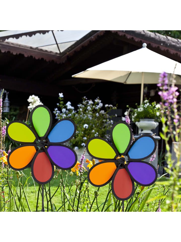 relaxdays 5 x Windrad in Bunt - (B)27 x (H)66 x (T)7 cm günstig kaufen onesize