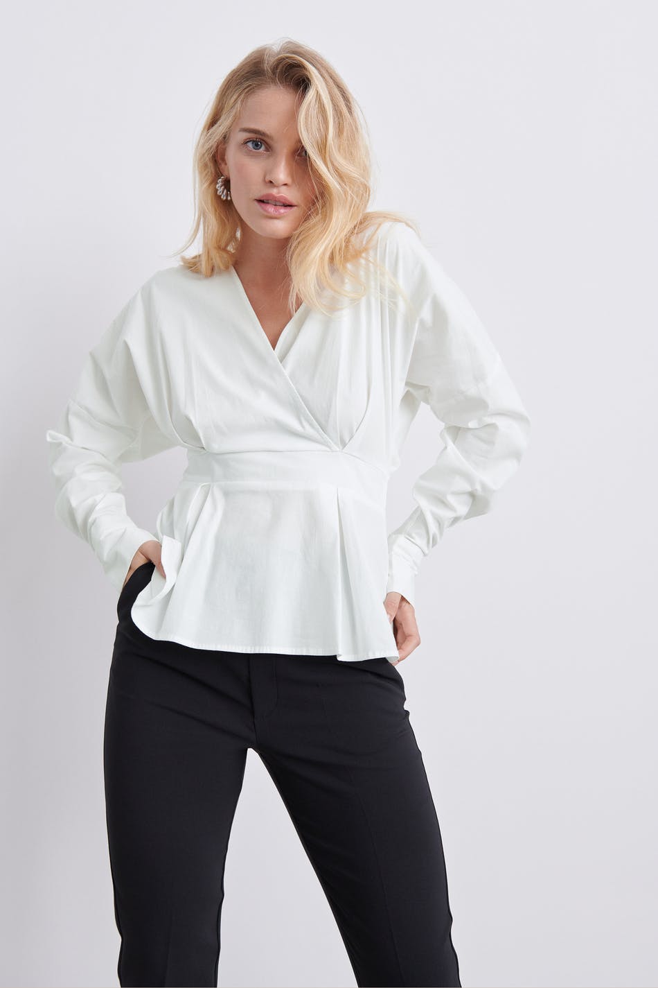 Evy wrap blouse