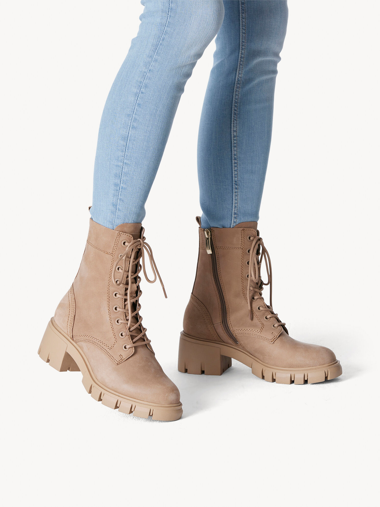 Bottine en cuir - marron