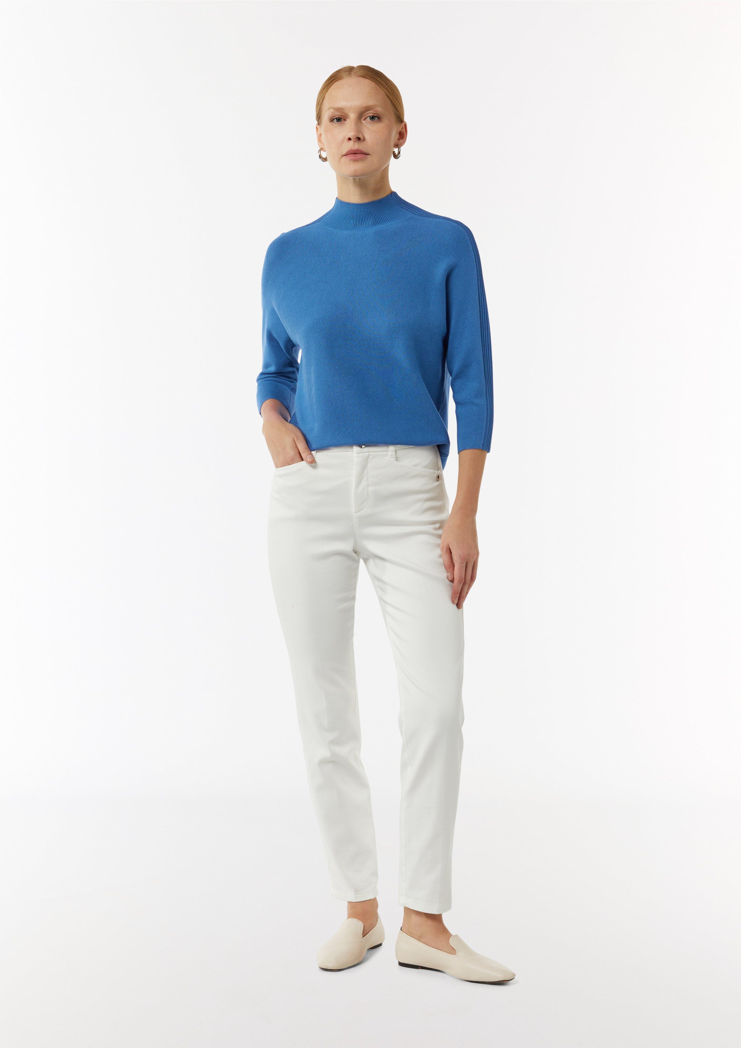Feiner Strickpullover mit Turtleneck - royalblau