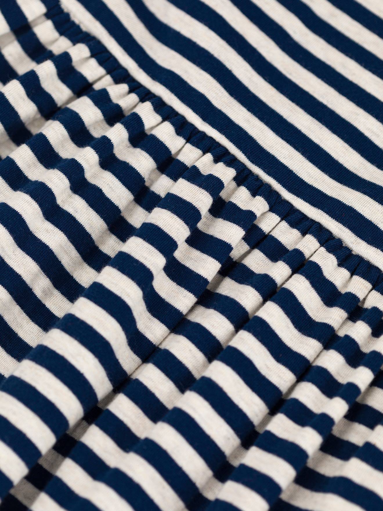 Robe rayée manches 3/4 enfant coton PETIT BATEAU bleu