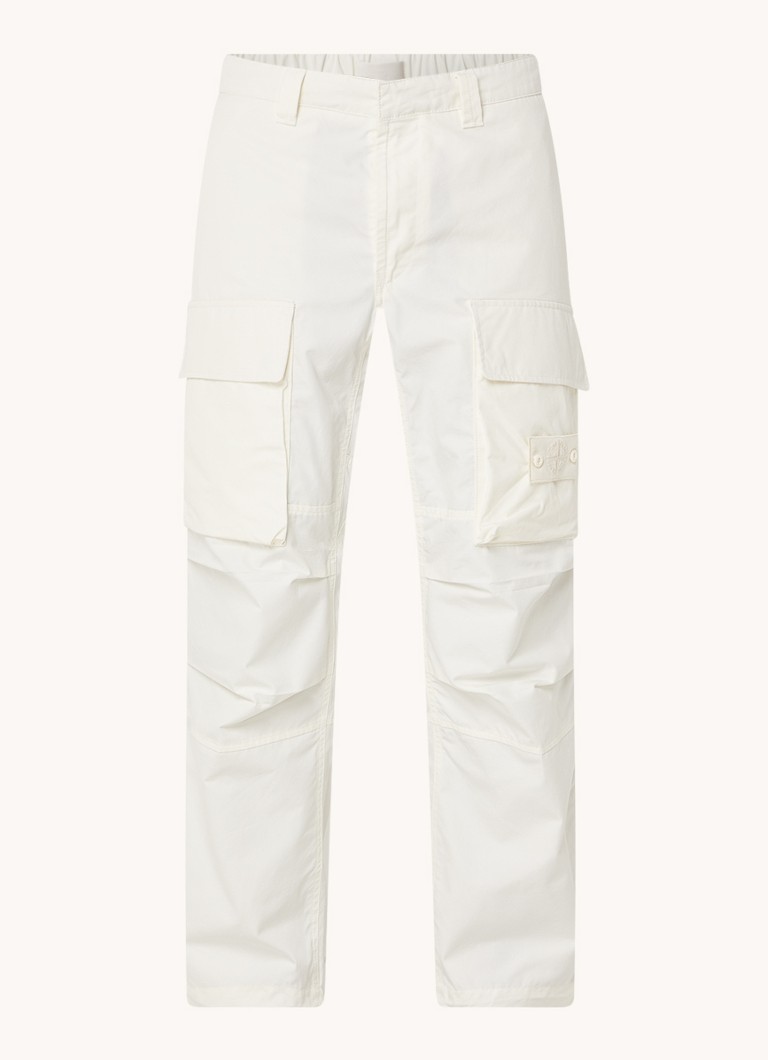 Pantaloni cargo Stone Island 309F1 cu croi larg, buzunare cu valvă și logo