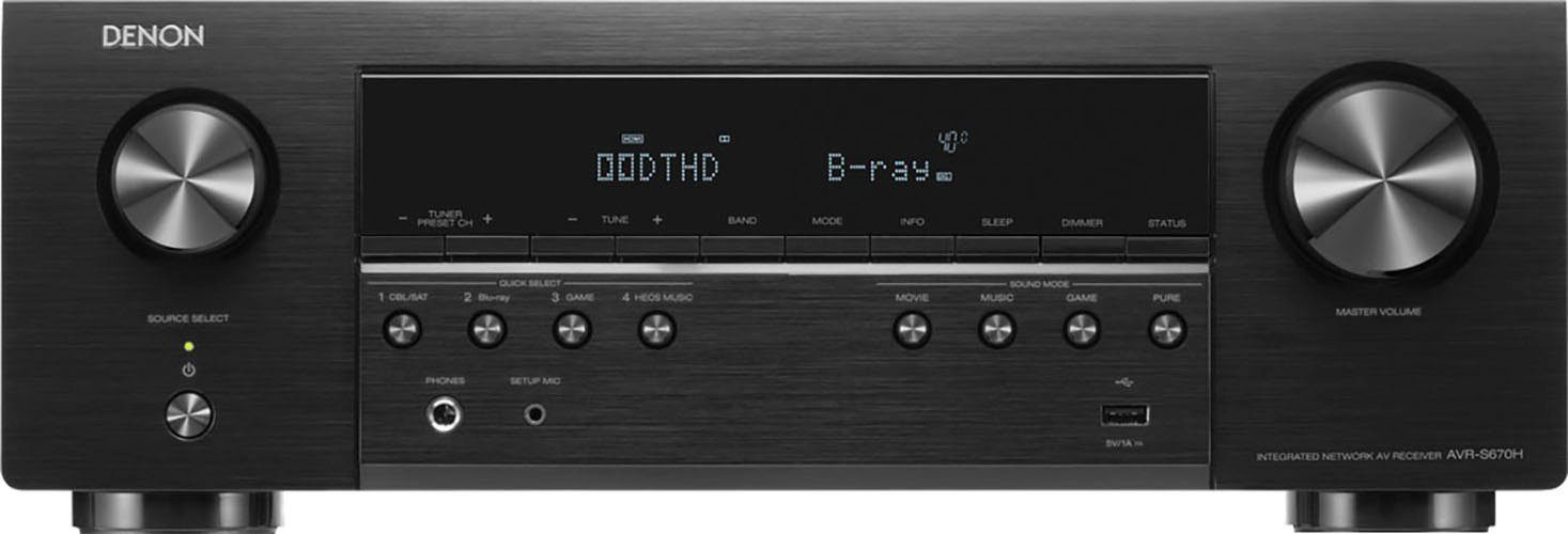 Denon AVR-S670H 5.2 AV-Receiver (Bluetooth, LAN (Ethernet), WLAN)