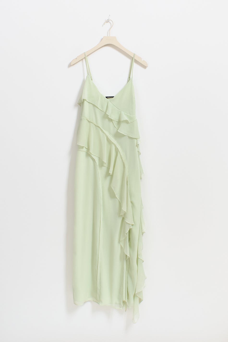 Frill chiffon maxi dress