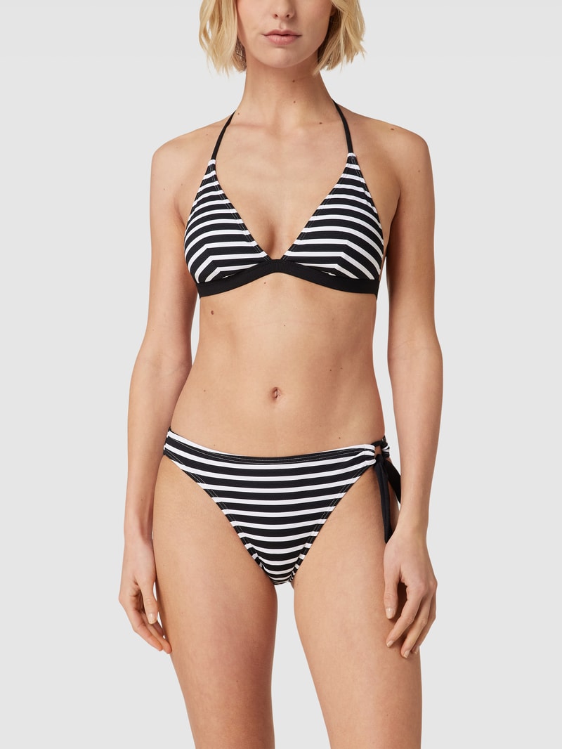 Bikini-Hose mit Streifenmuster Modell 'RCS mini brief' in schwarz