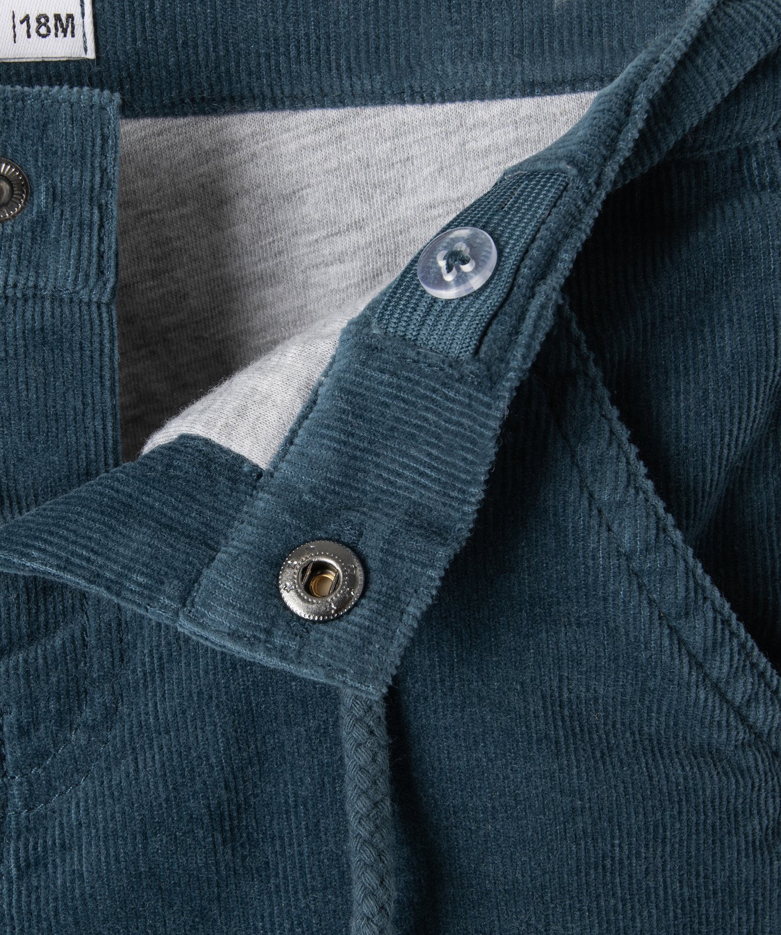 Pantalon bébé Garçon en velours doublé jersey bleu | GEMO