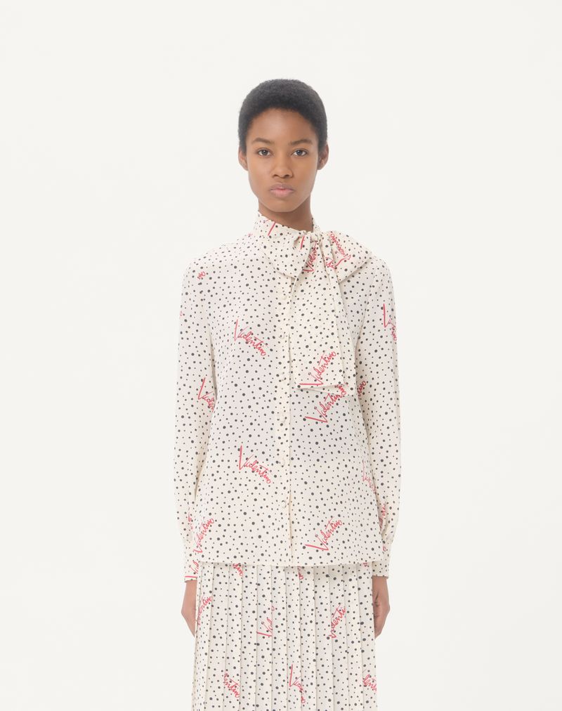 Plusdepois Bubble Crepe De Chine skjorte
