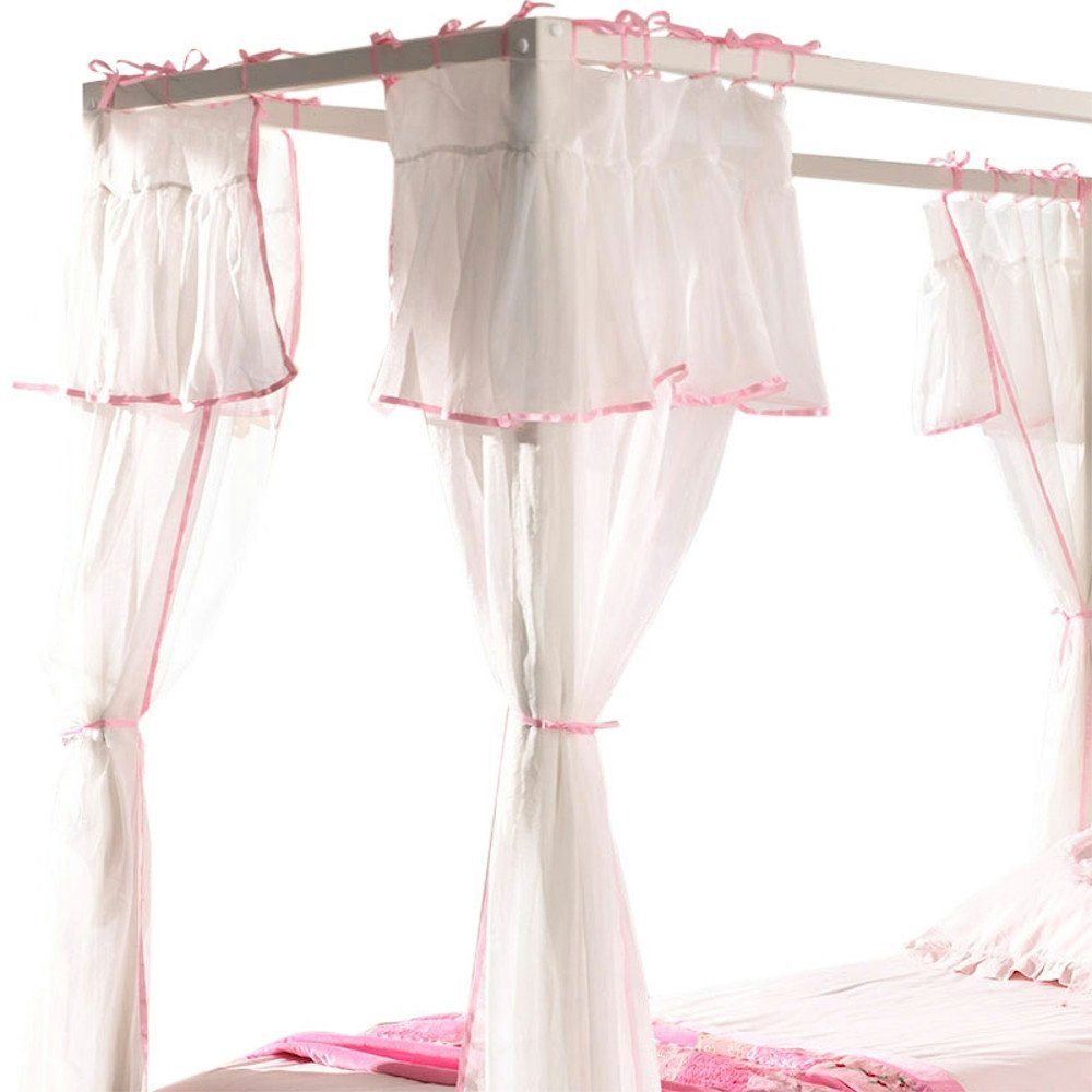 Kindermöbel 24 Himmelbett Leonore inkl. Rolllattenrost Kiefer