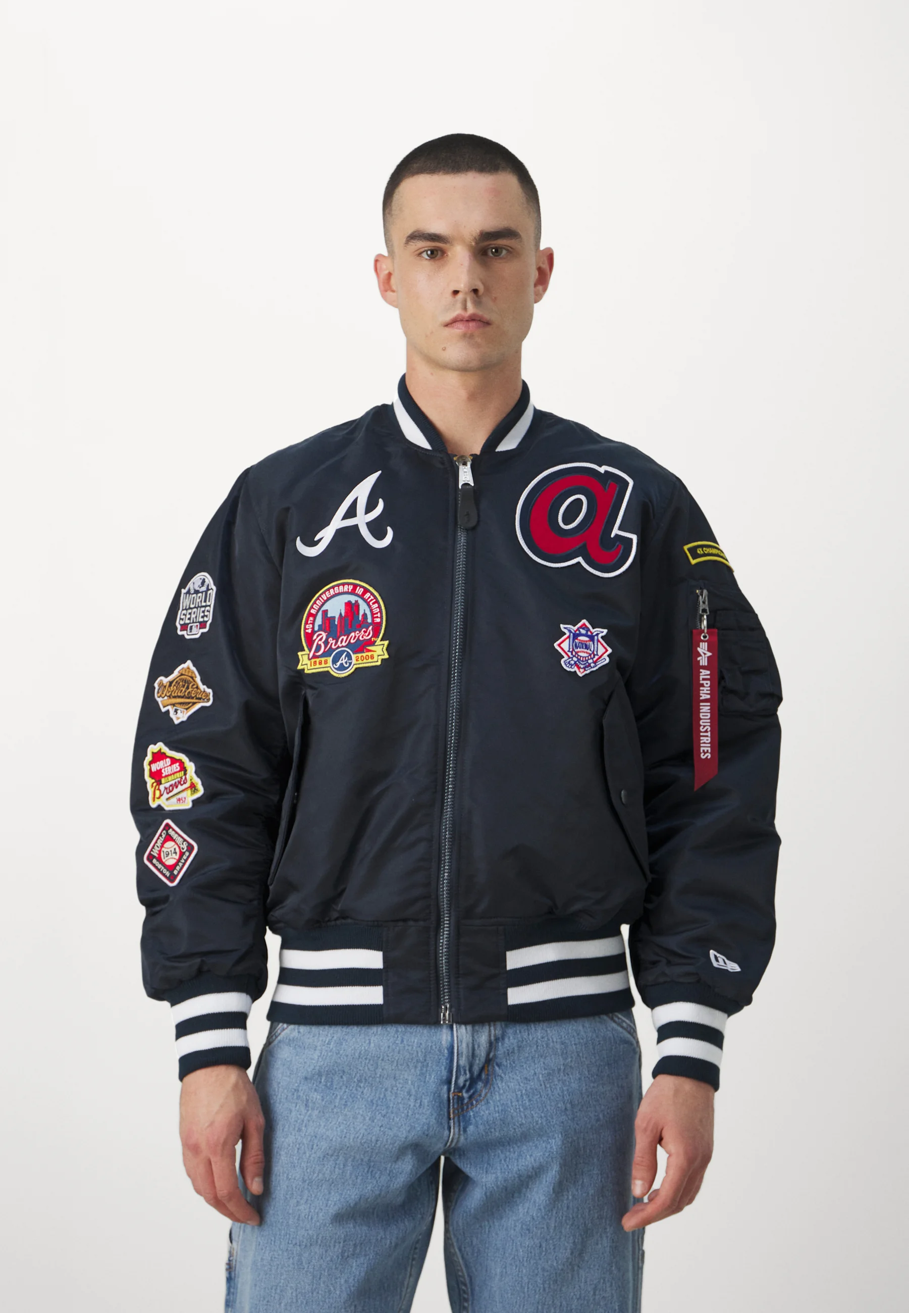 Chaqueta bomber de los Atlanta Braves de la MLB de New Era - Chaqueta de invierno