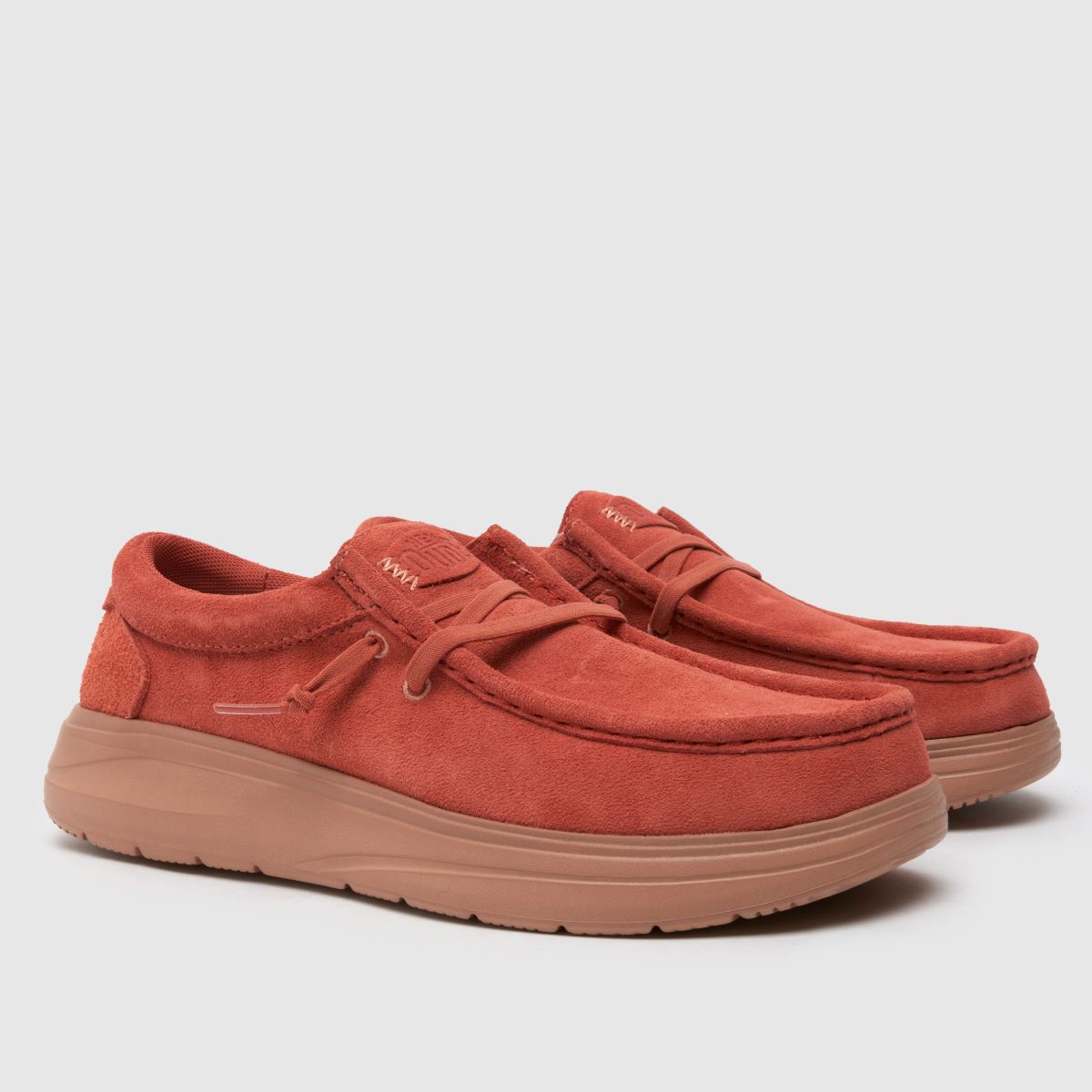 HEYDUDE wally comf mocka sneakers i rött