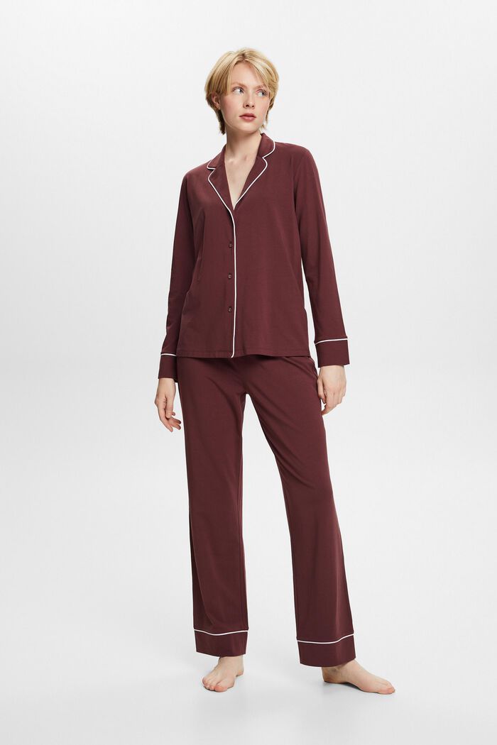 Langes Pyjama-Set aus Jersey