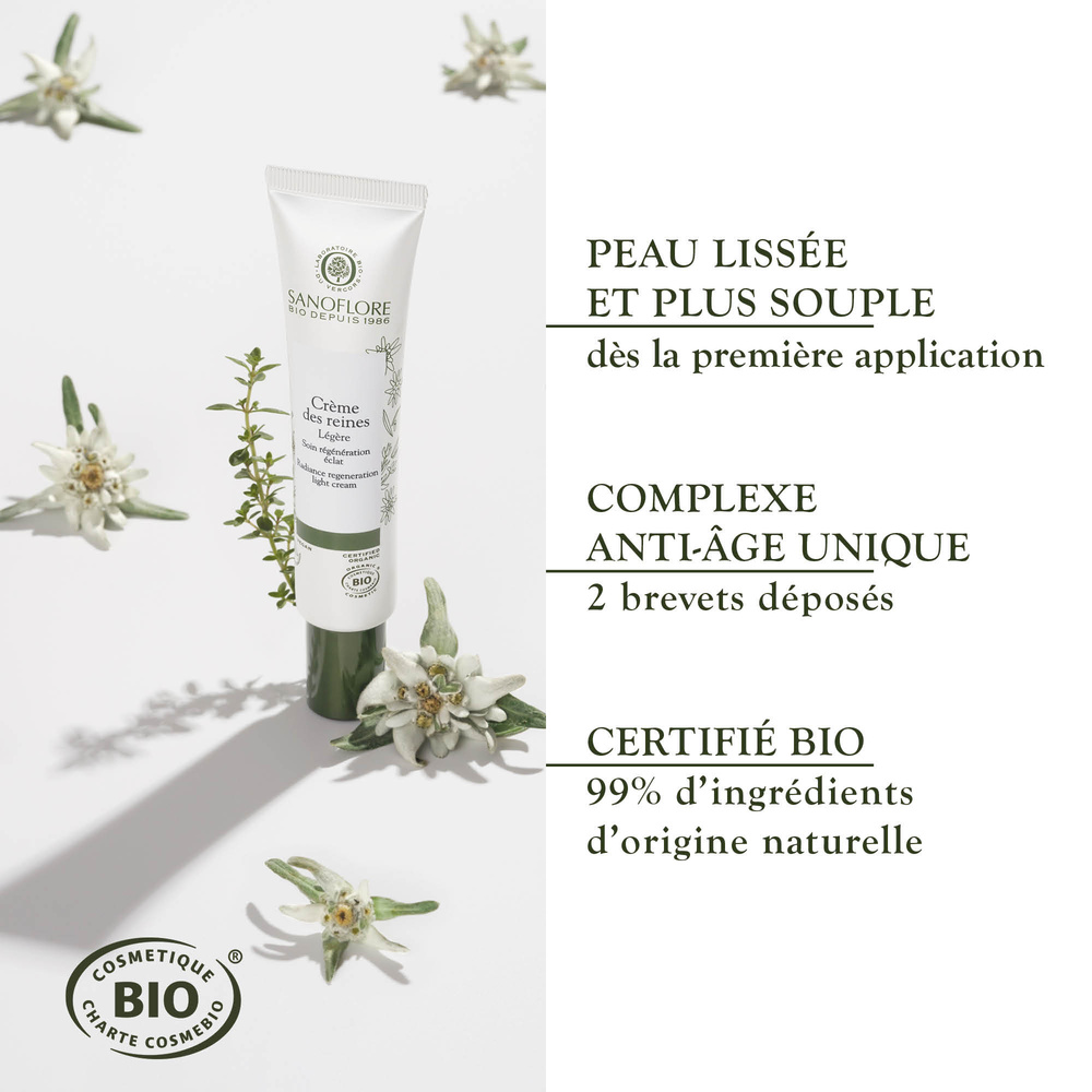 Sanoflore Reines Crème jour anti-âge légère régénérationéclat certifiée bio
