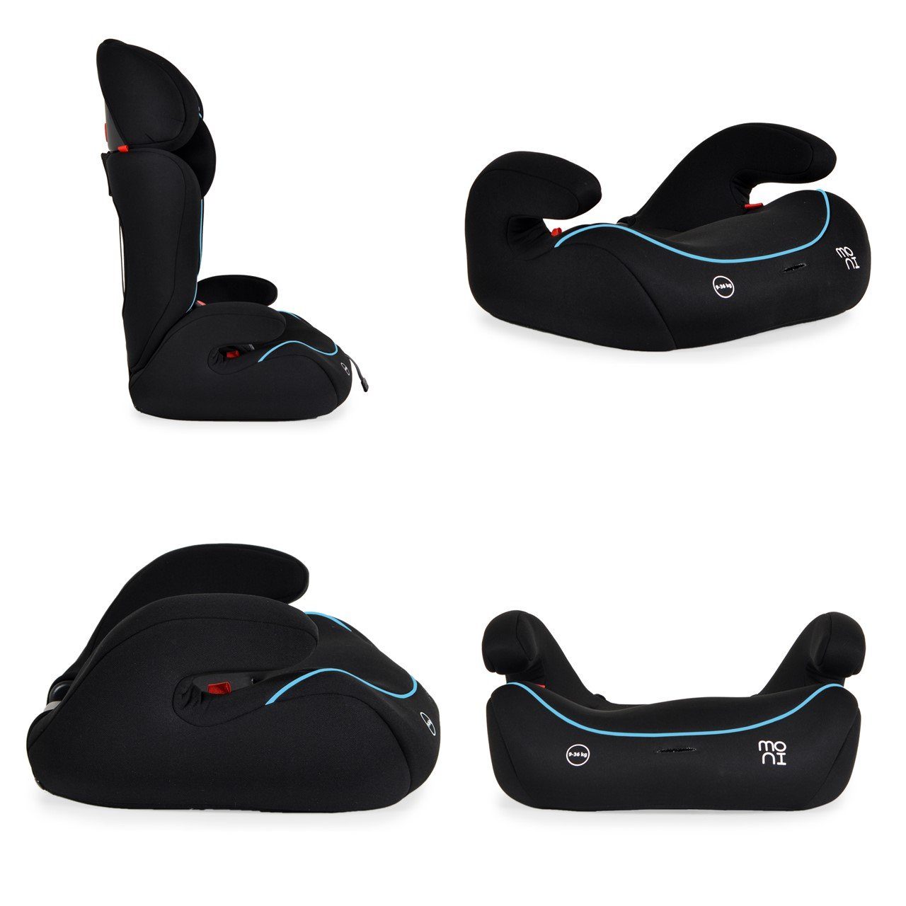 Moni Autokindersitz Kindersitz Aston Gruppe 1/2/3, bis: 36 kg, (9-36 kg) Kopfstütze verstellbar, ab 9 Monate
