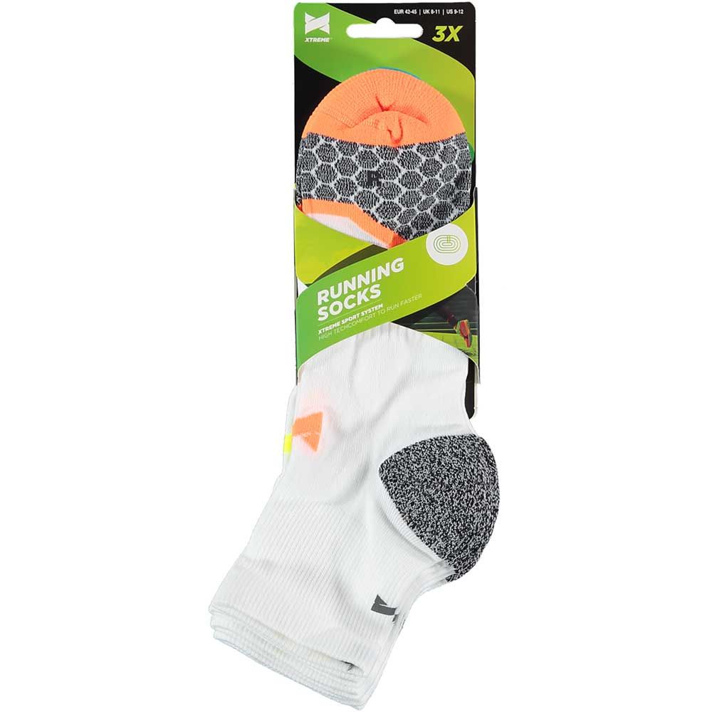 Xtreme 9 Paar Multi White Laufsocken