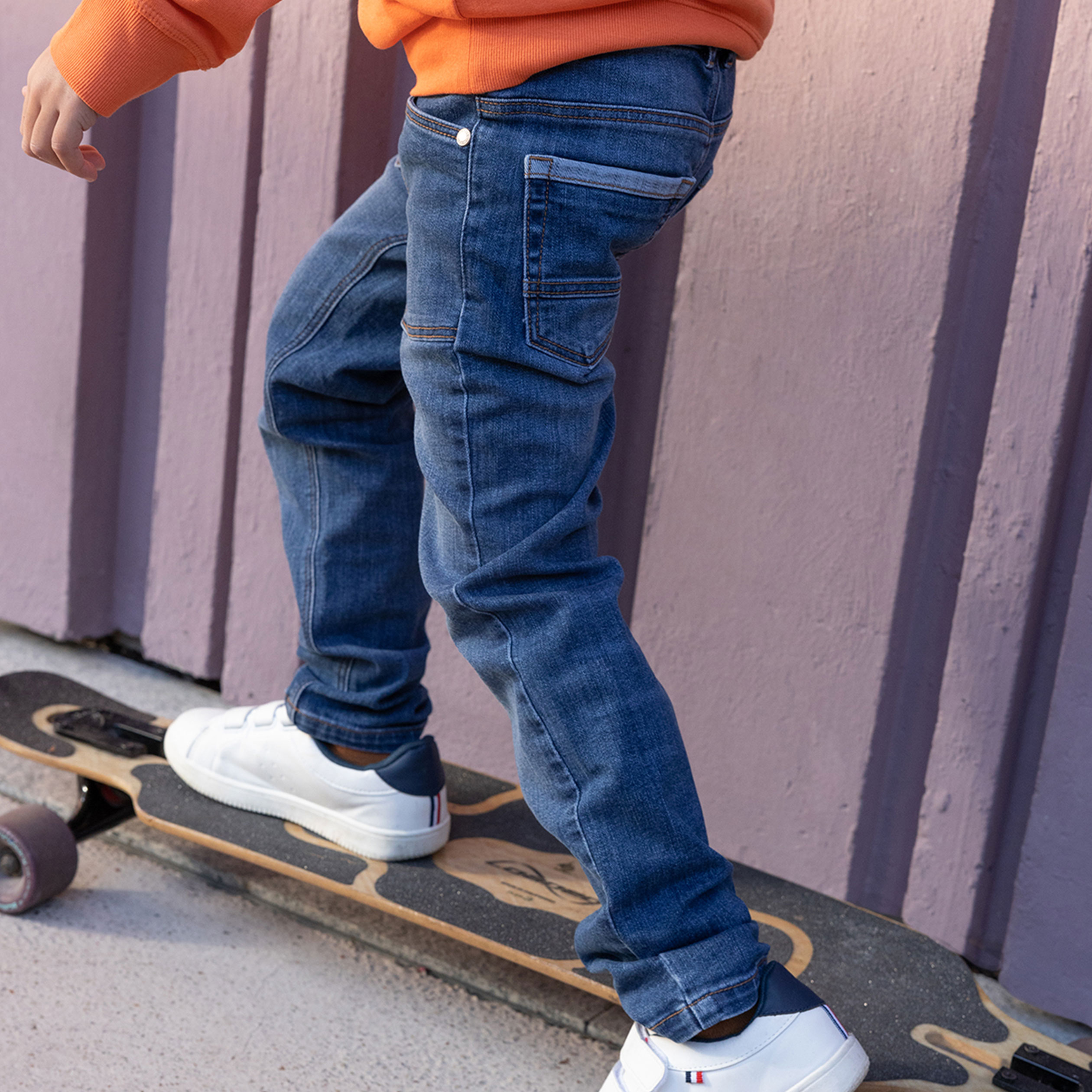 Jeans slim Creeks denim double stone garçon | La Halle