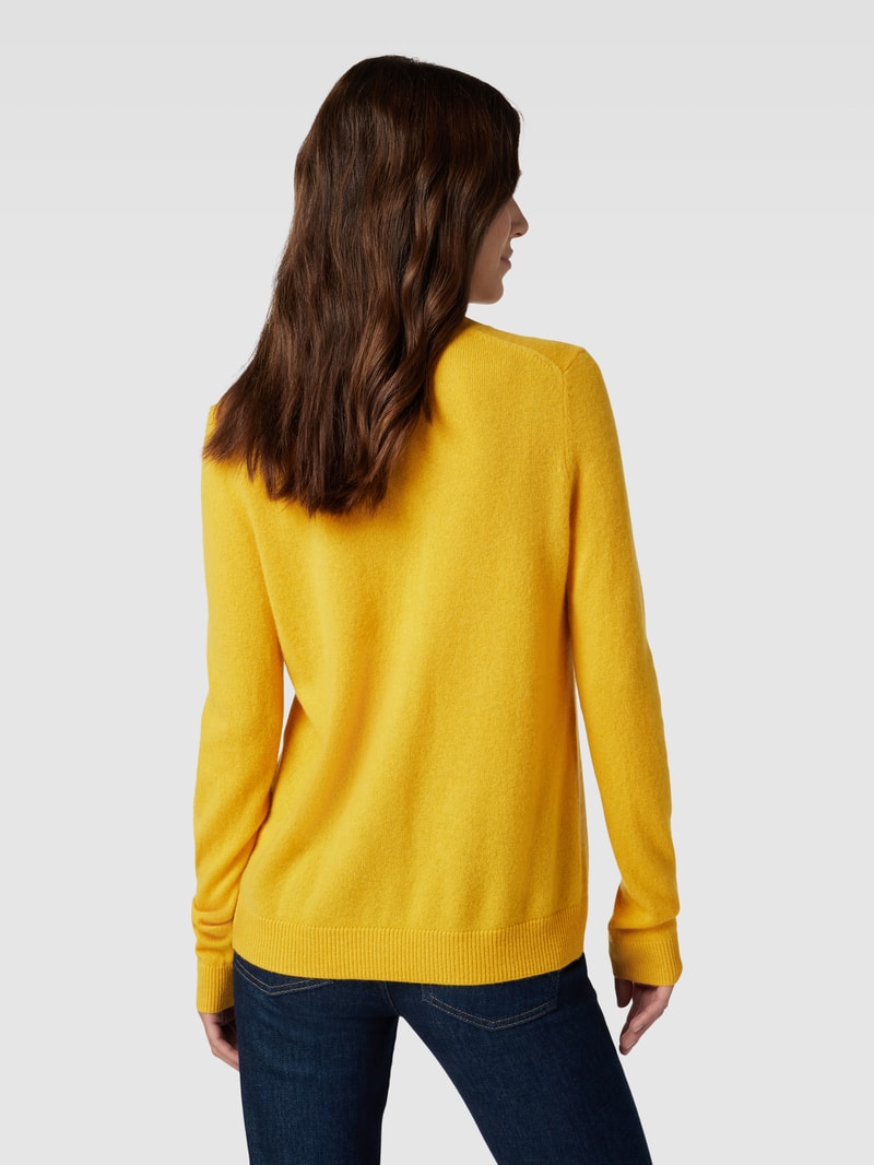 Kaschmirpullover in melierter Optik in messing