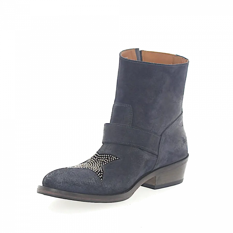 Budapester - Cowboy-/ Bikerstiefeletten 752 - blau
