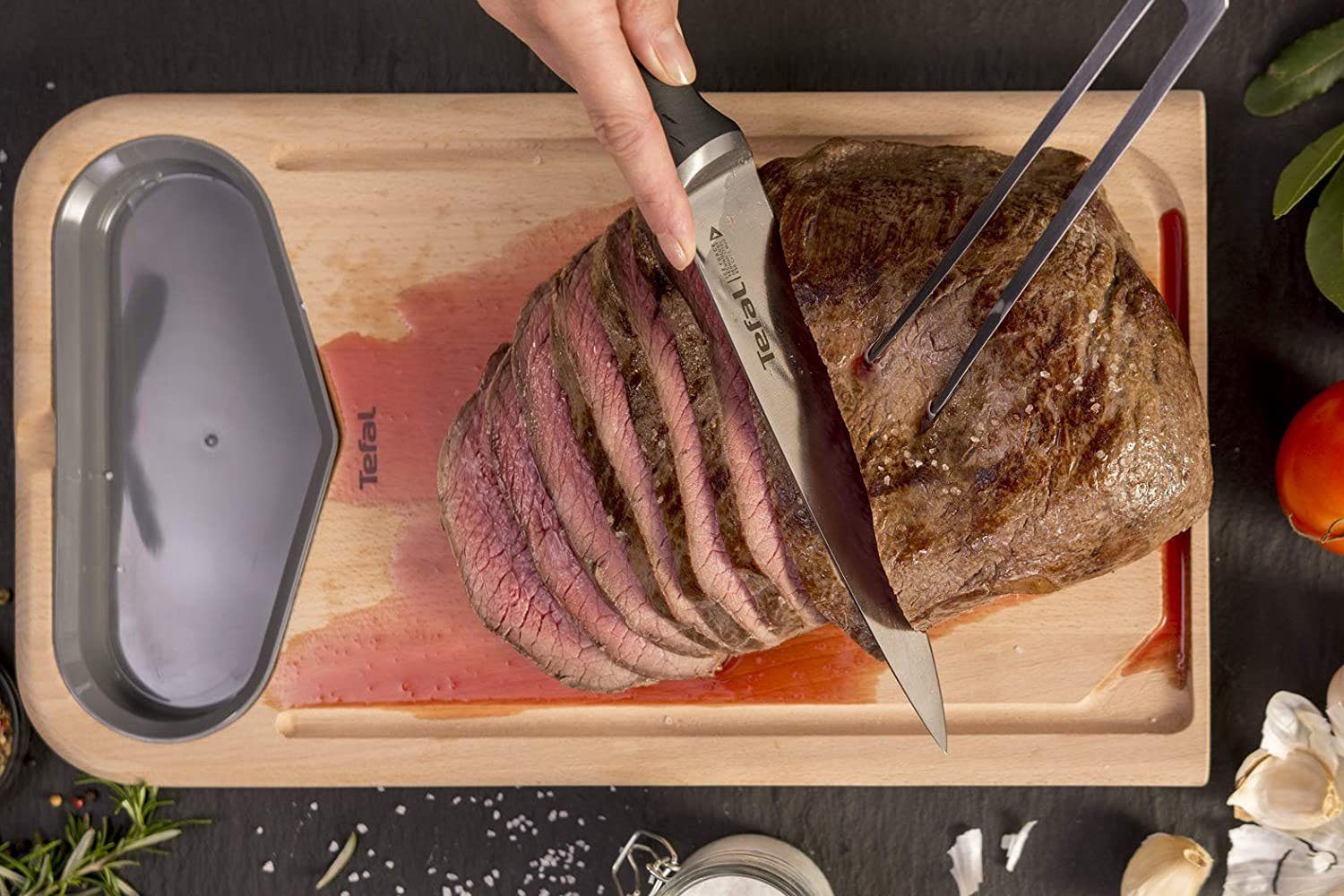 Tefal Fleischmesser Ice Force, Eishärtung, dauerhafte Leistungsstärke, Fisch/Fleisch, Edelstahl
