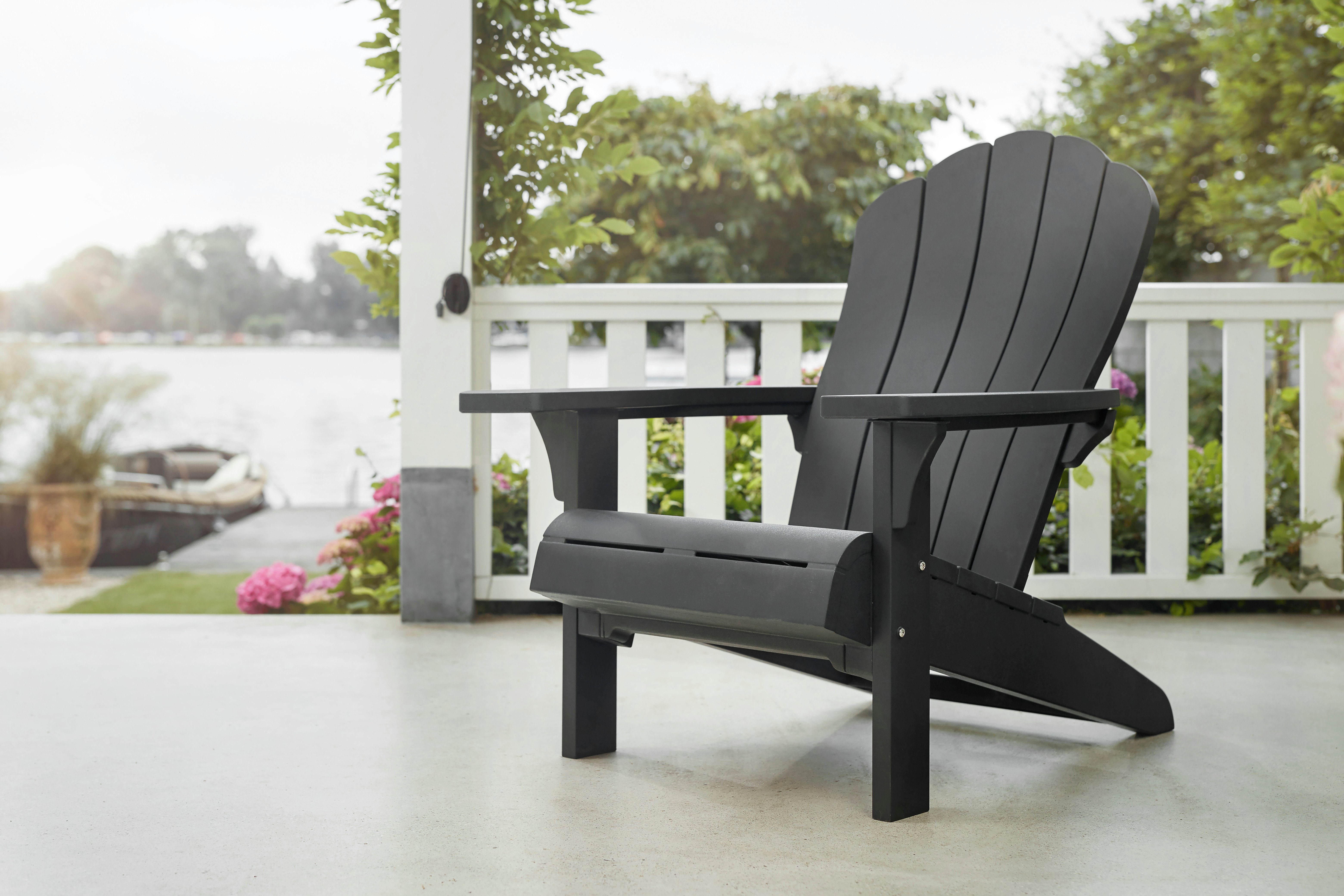 Keter Gartensessel Keter Adirondack Troy Gartensessel, Strandstuh, Loungestuhl, 1x Gartensessel