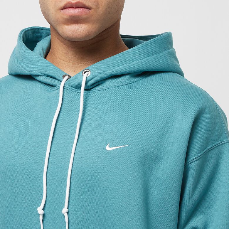 NIKE Solo Swoosh Fleece Hoodie noise aqua/white