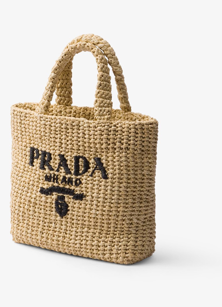 Prada Liten heklet veske med logo