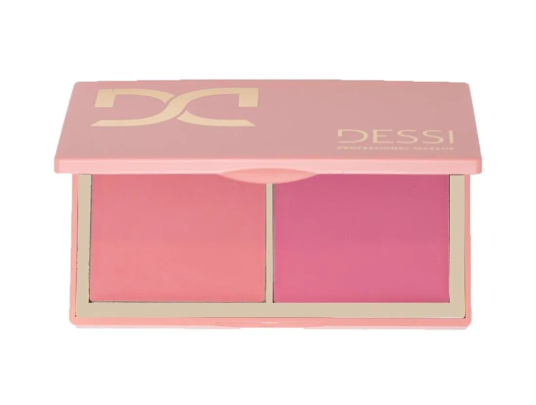 Dessi Cream Blush Sæt, 01 Fersken/Hindbær