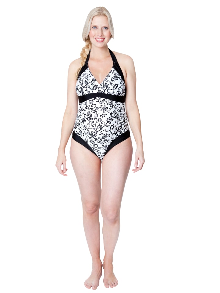 petit amour Umstandsbademode ARI Badeanzug für Schwangere in Schwarz-Weiß  günstig kaufen S Cup B-C