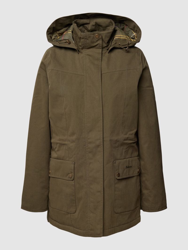 Jacke mit Eingrifftaschen Modell 'BUTTERCUP' in olivgrün